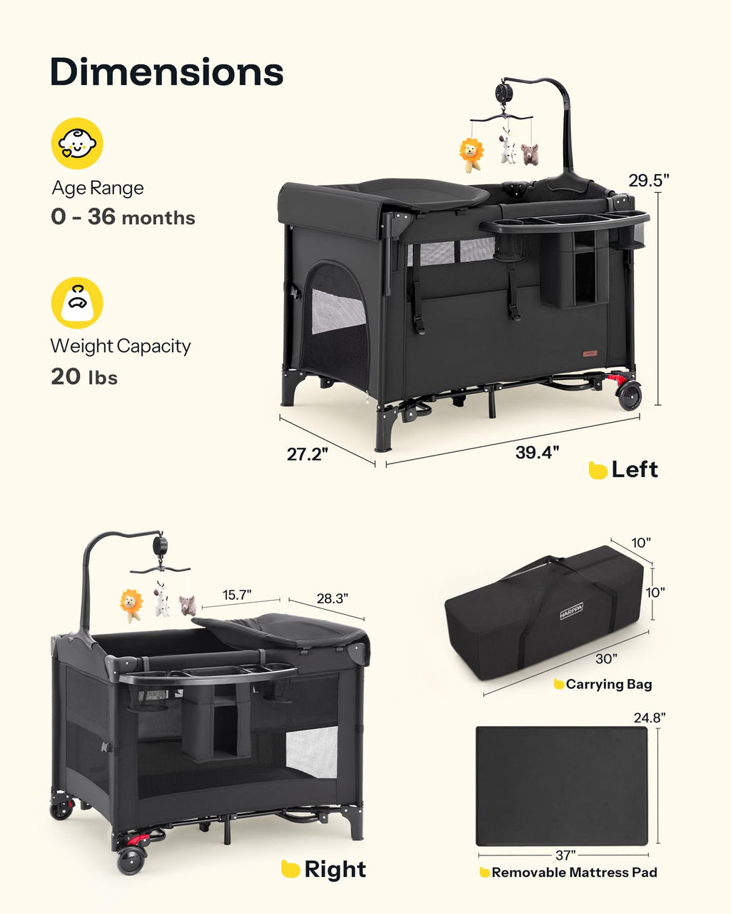 6 in 1 Foldable Playard S226386