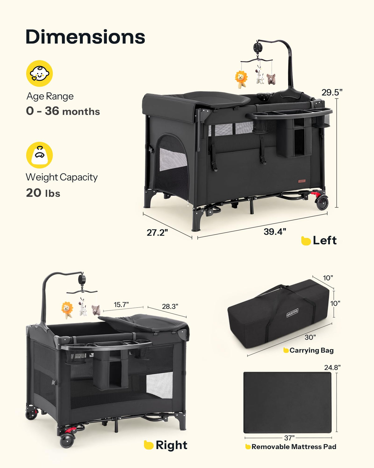 6 in 1 Foldable Playard S226386