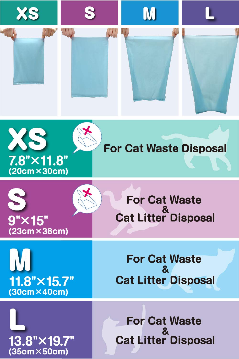Unscented Cat Waste Disposal Bags 120 Count L371116