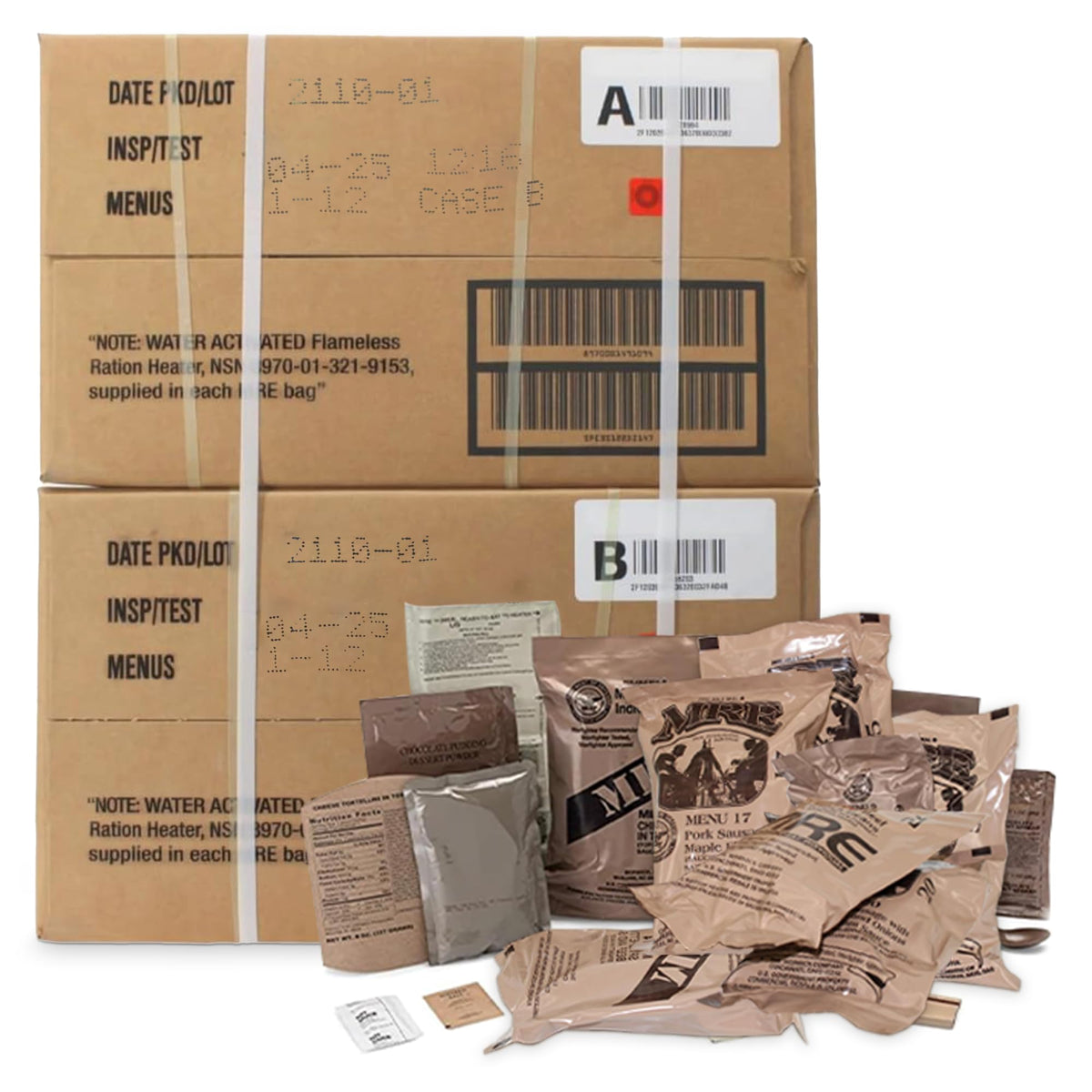 MRE Meals Ready to Eat 12 Pack D3510
