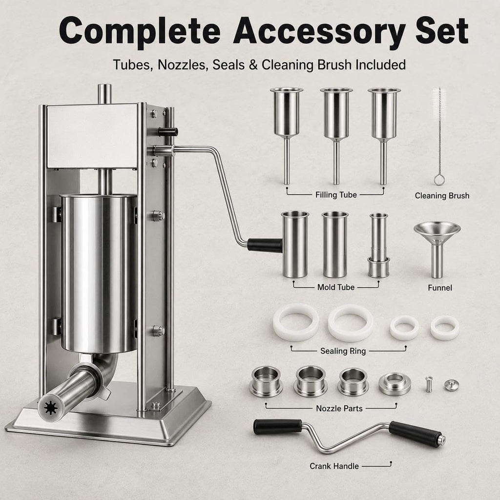 Manual Churro Maker & Sausage Filler, Stainless Steel C761
