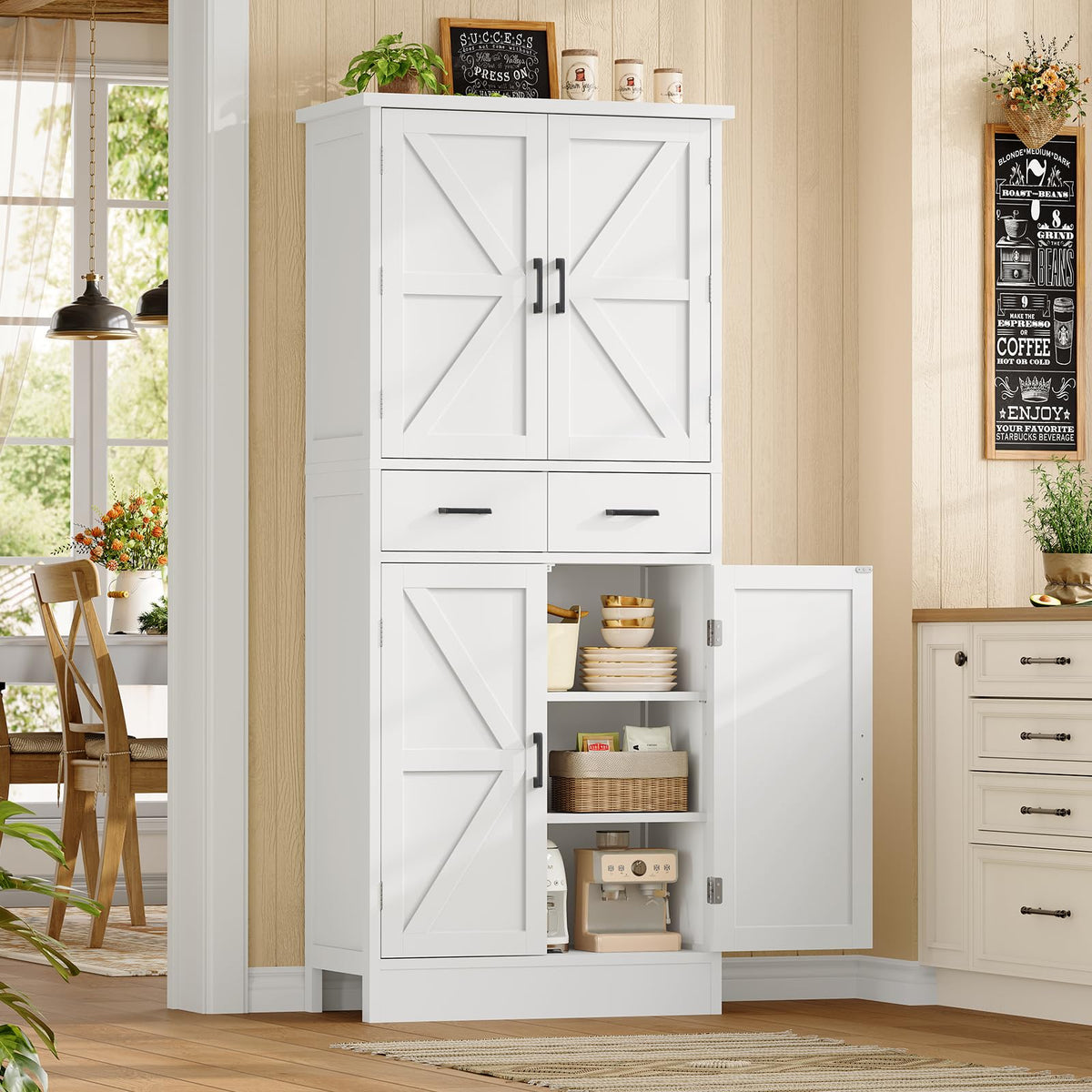 Pantry Cabinet with Barn Doors Z98471