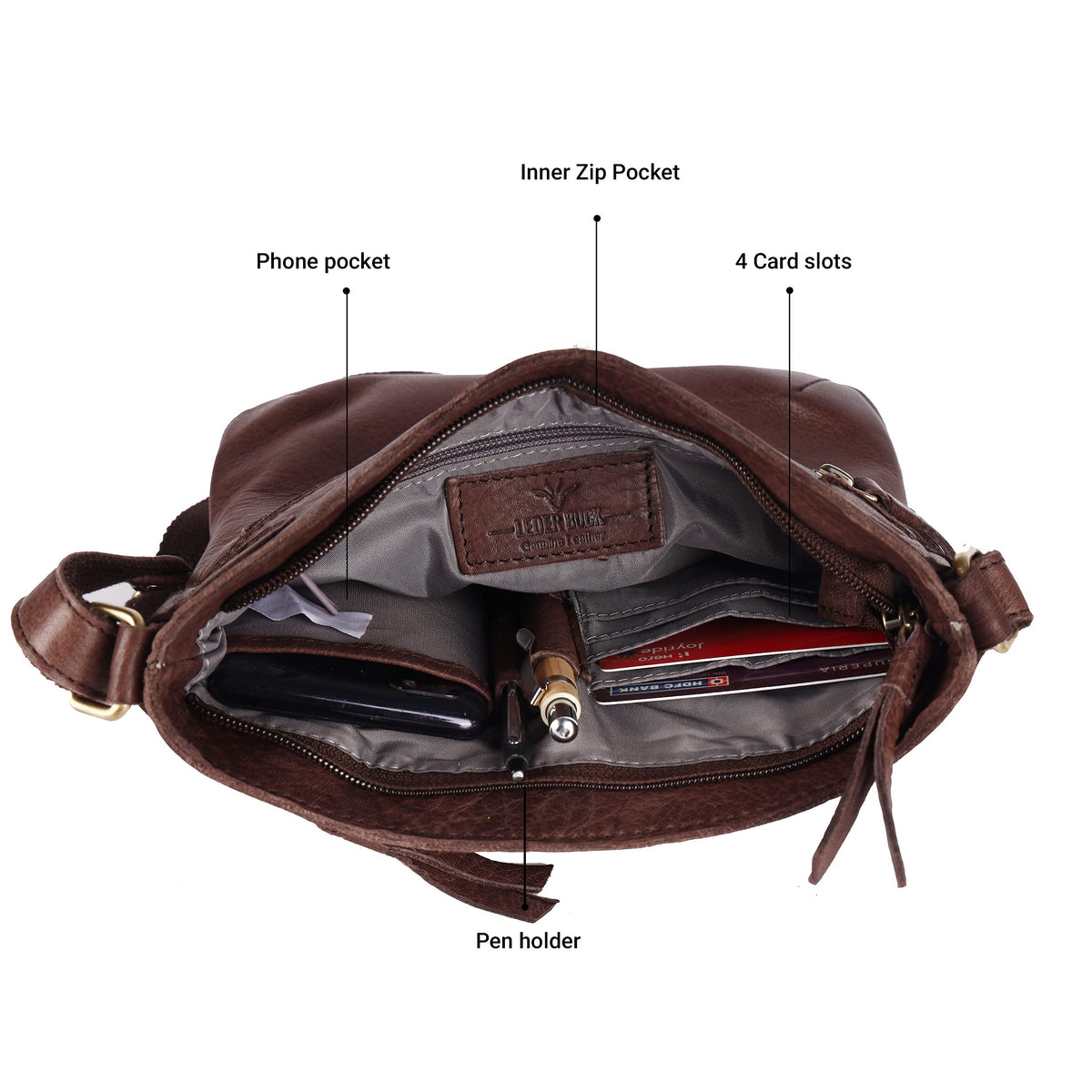 Real Leather Crossbody Handbags & Purses N1818