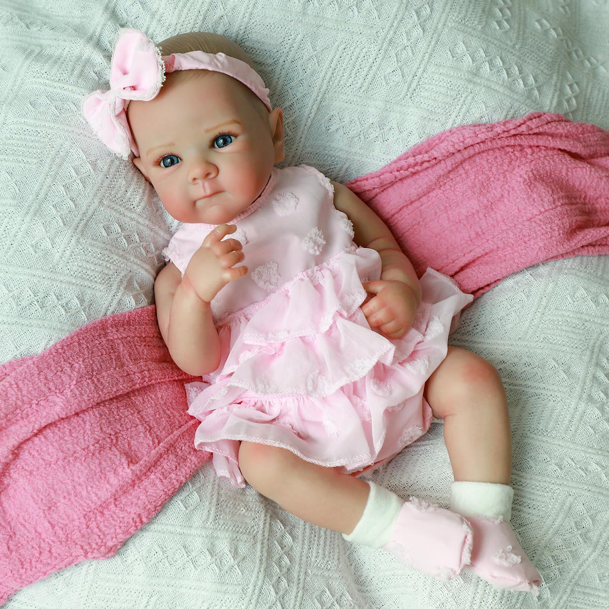 20 Inch Realistic Lifelike Newborn Baby Doll Girl with Vinyl Body C243757