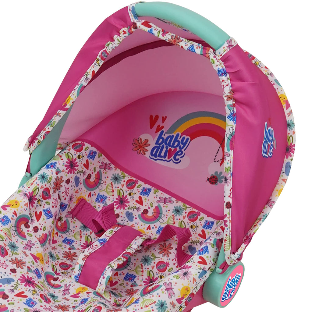Pink & Rainbow 3-in-1 Doll Car Seat D448255
