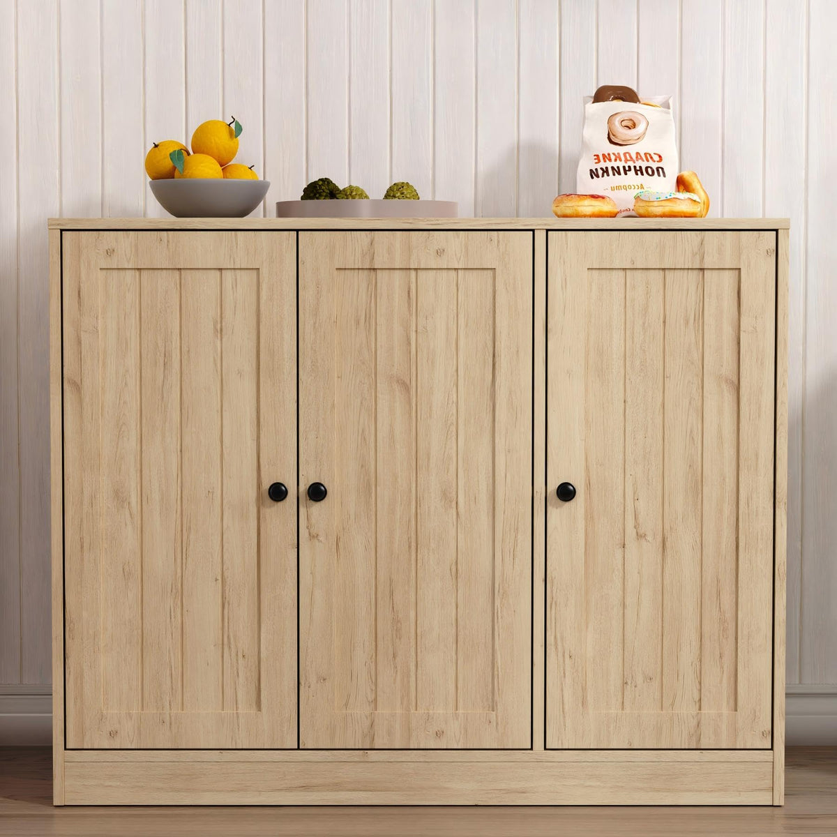 Buffet Cabinet with 3 Doors and Adjustable Shelf D760025