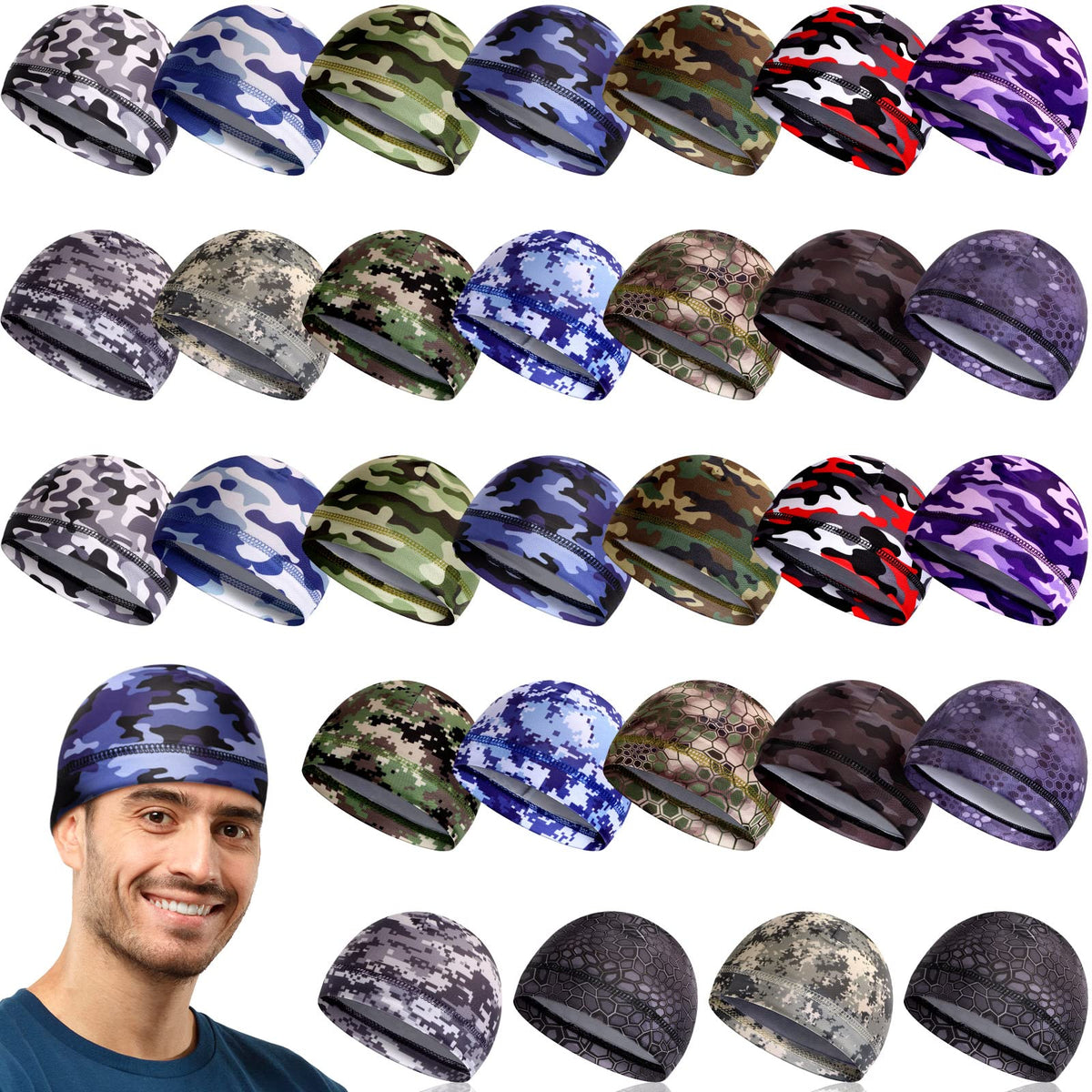30 Pcs Cooling Skull Cap T1970