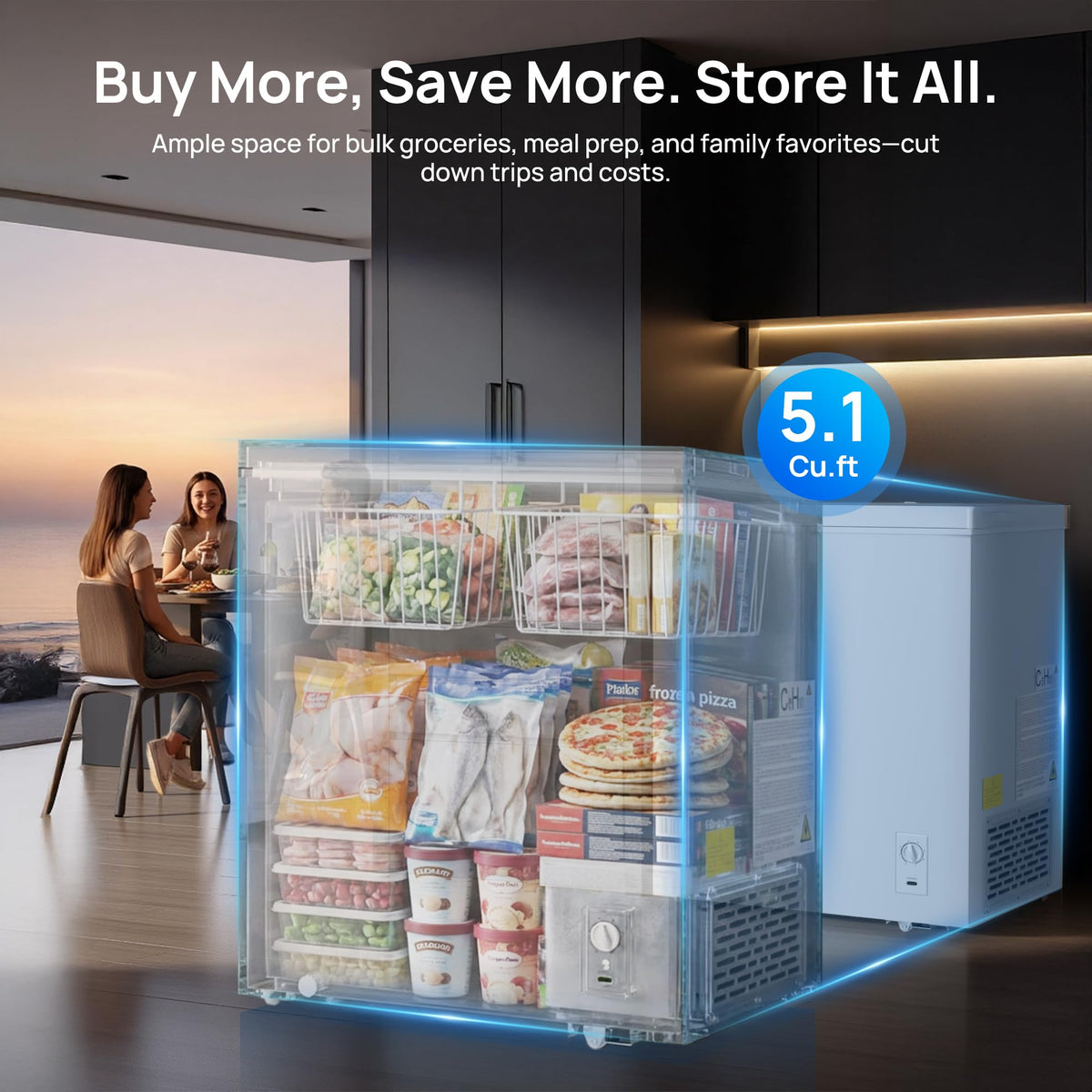 5.1 Cu.Ft Chest Freezer with 2 Removable Baskets I62656