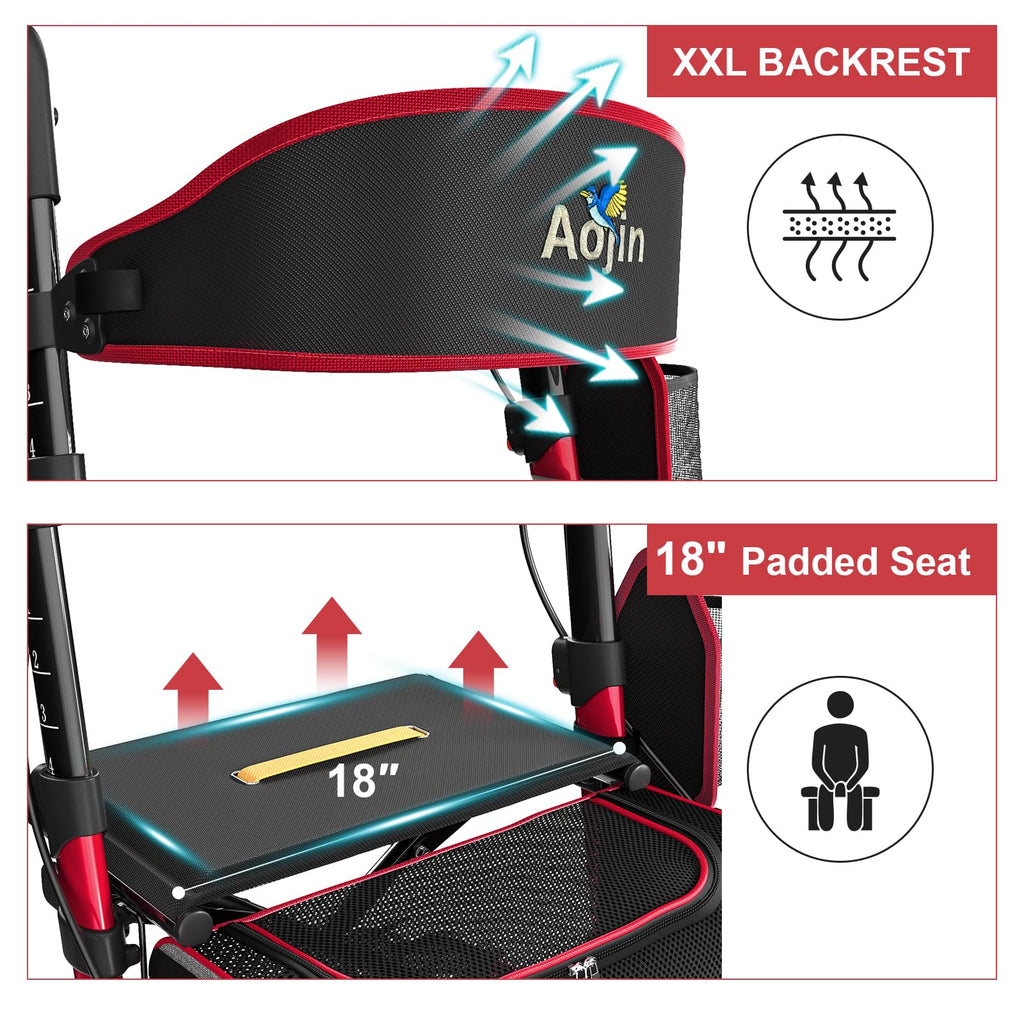 Red Walker with Seat 350lbs B81114