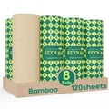 Bamboo Paper Towels, 8 Rolls, 2 Ply 120 Sheets Q1167