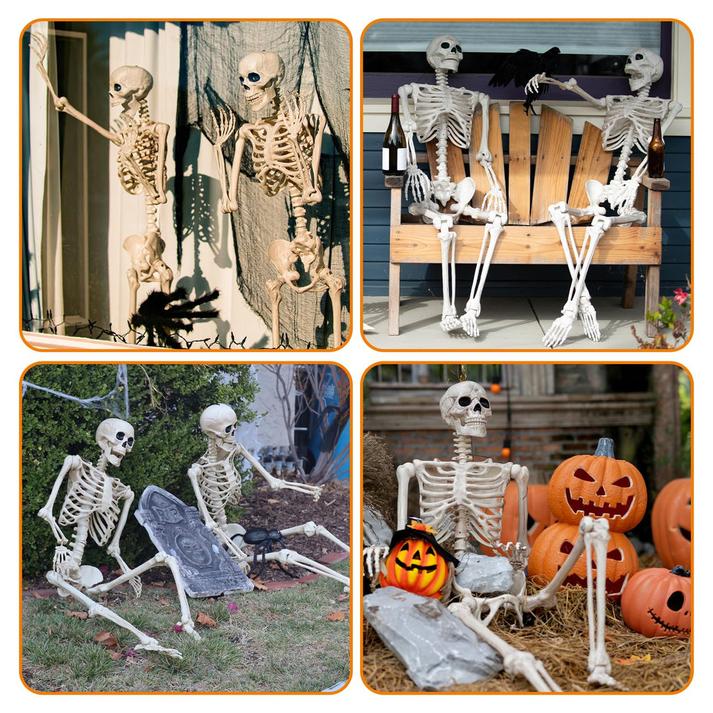 6 Pack Halloween Skeletons 3 5.4ft 3 3ft A505