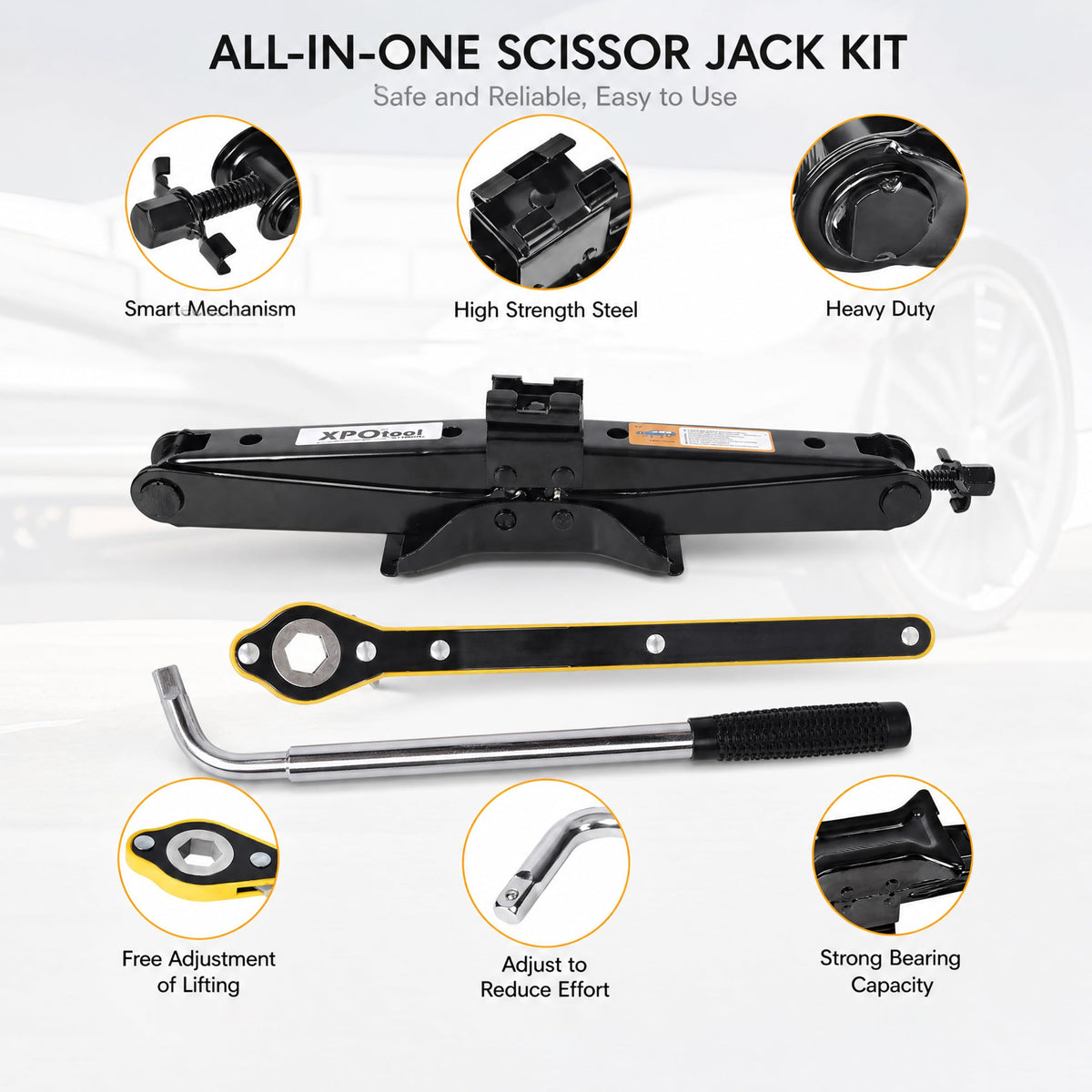 3 Ton Scissor Jack Kit with Storage Bag K3239