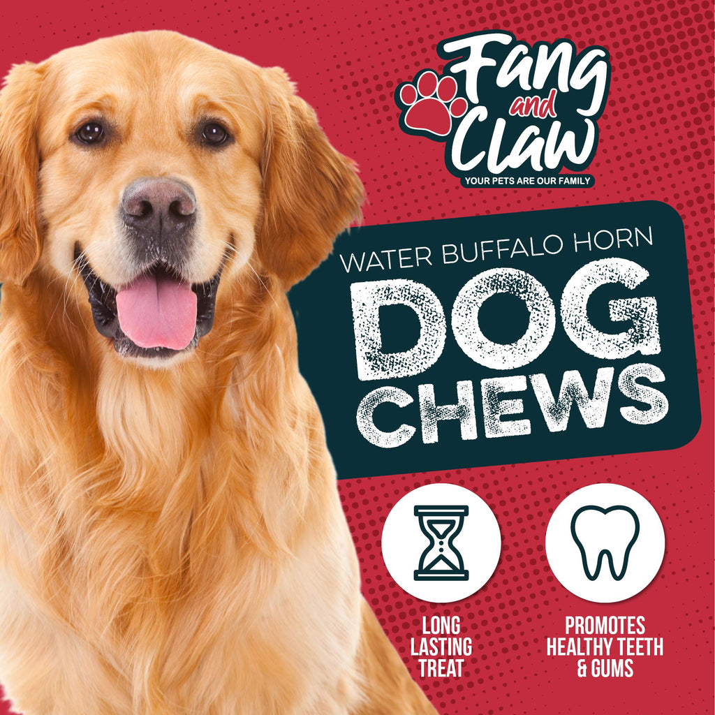4 Pack Large 8-Inch Dog Horn Chews Z6670