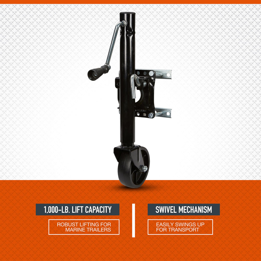 Black 1000-Lb. Capacity Marine Swivel Jack P32774