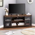 Brown Corner TV Stand with Storage M9665