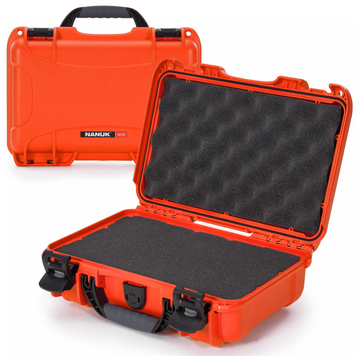Orange Waterproof Camera Hard Case with Cubed Foam O10002