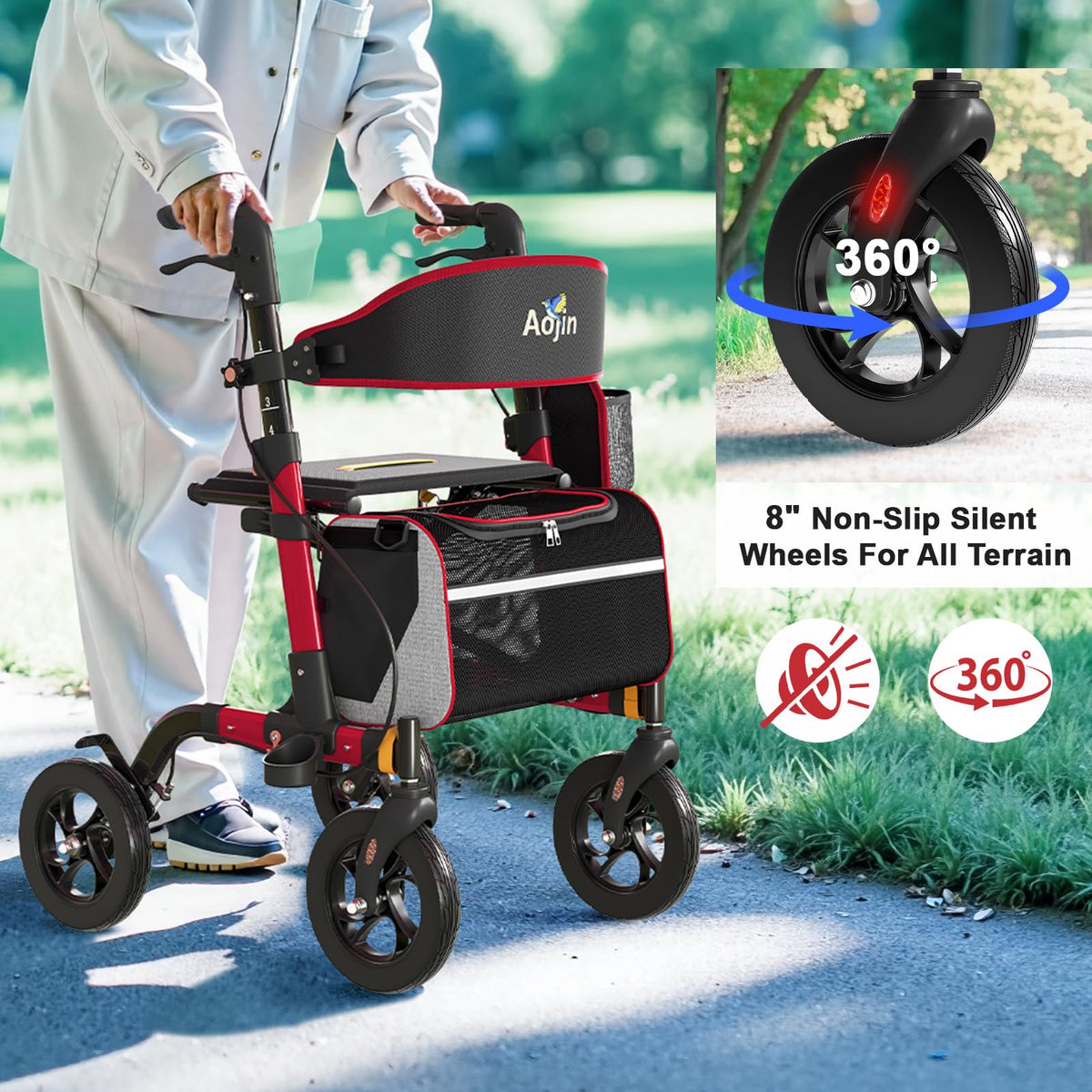 Red Walker with Seat 350lbs B81114
