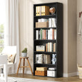 Black 6 Tier 71 Inch Bookshelf S310807