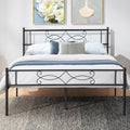 14" Full Size Metal Platform Bed Frame with Headboard J30937