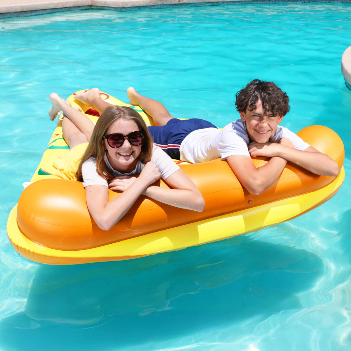 Inflatable Pizza Slice Pool Float with Cup Holders Y244529