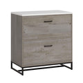 2-Drawer Wood File Cabinet with Metal Frame V934