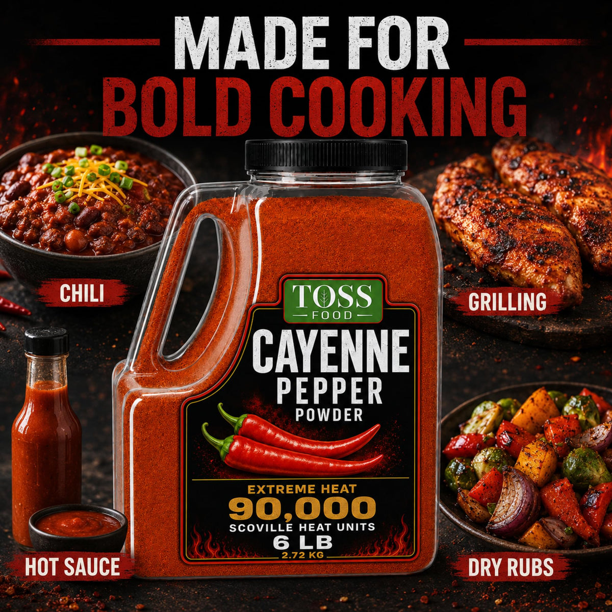 Cayenne Pepper Powder 90,000 Heat Units 6 LB L99876