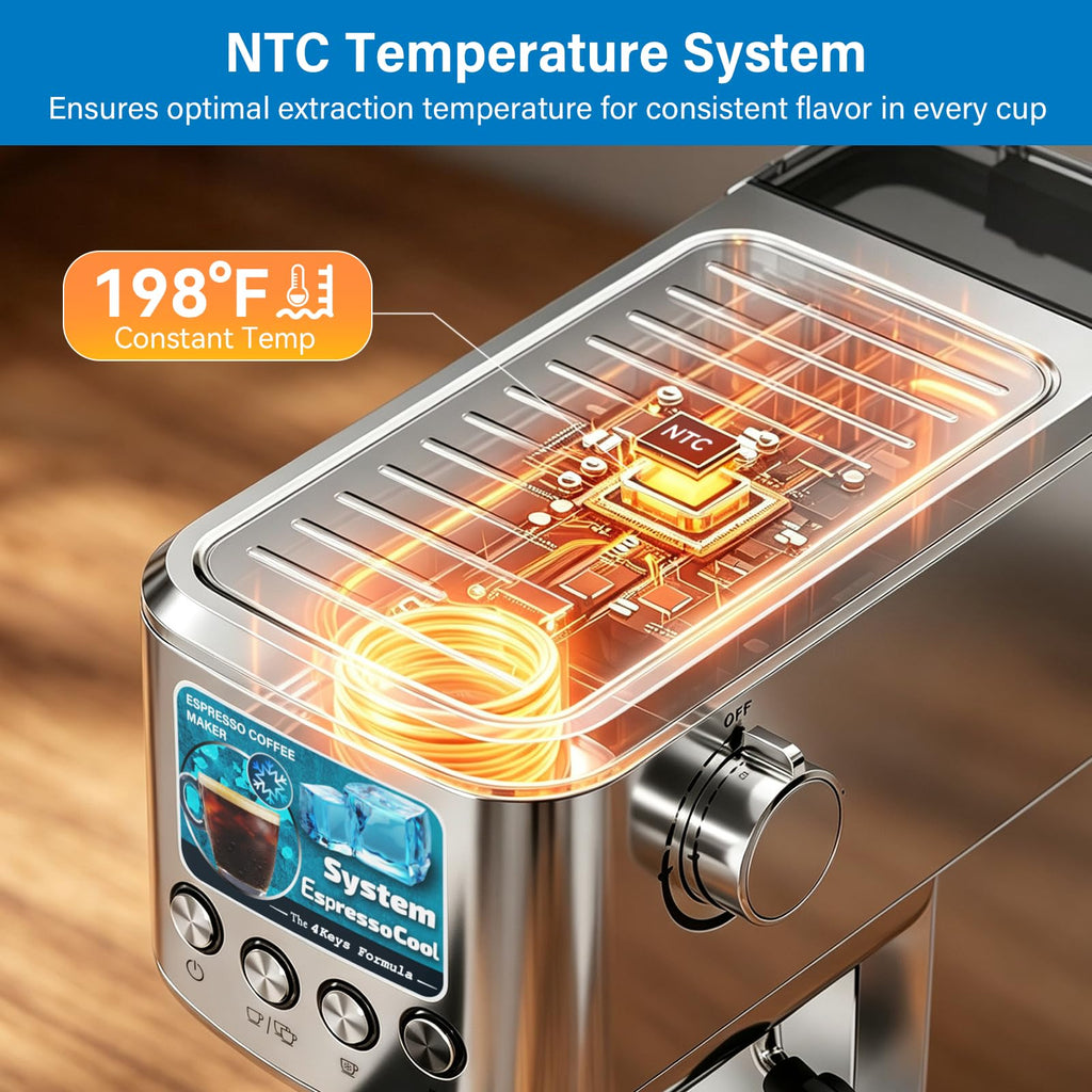 Cold Brew Espresso Machine with Milk Frother D1682