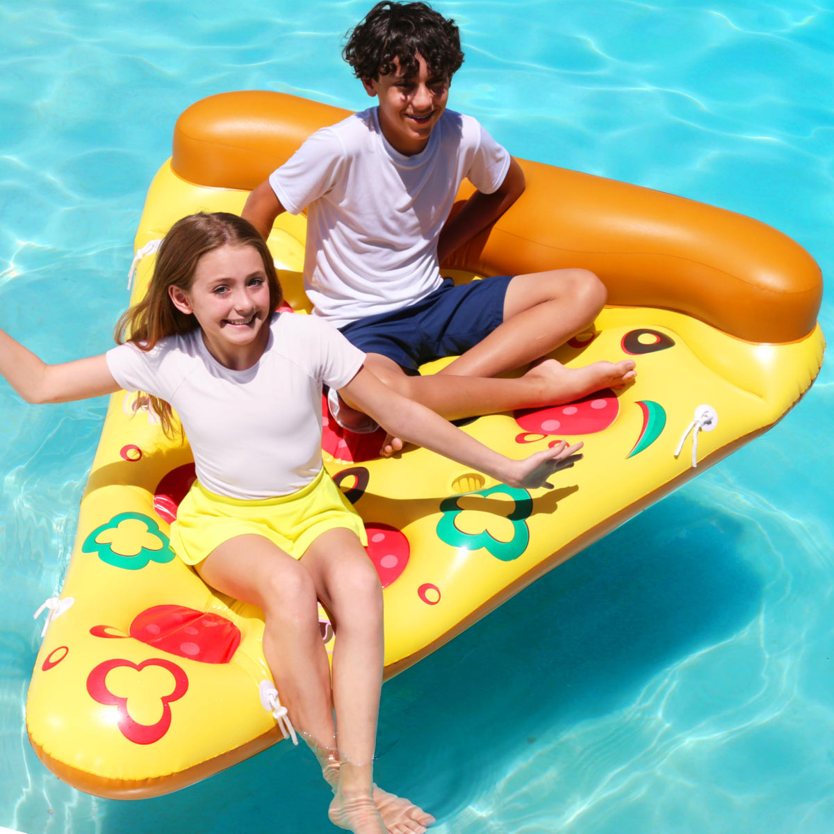 Inflatable Pizza Slice Pool Float with Cup Holders Y244529