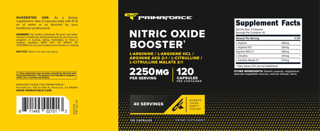 Nitric Oxide Booster 120 Capsules N583