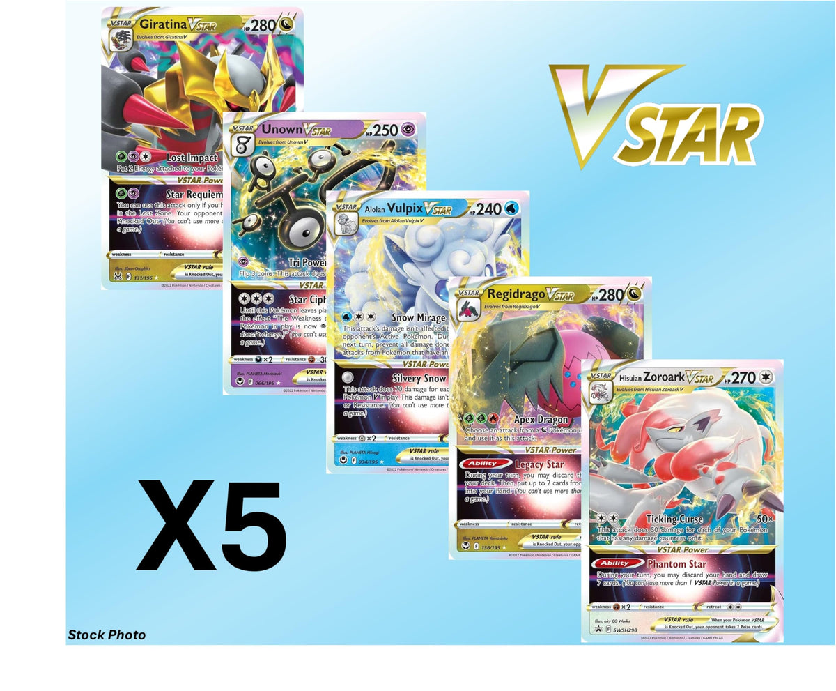 Pokemon 5 VMAX/VSTAR Card Lot V285