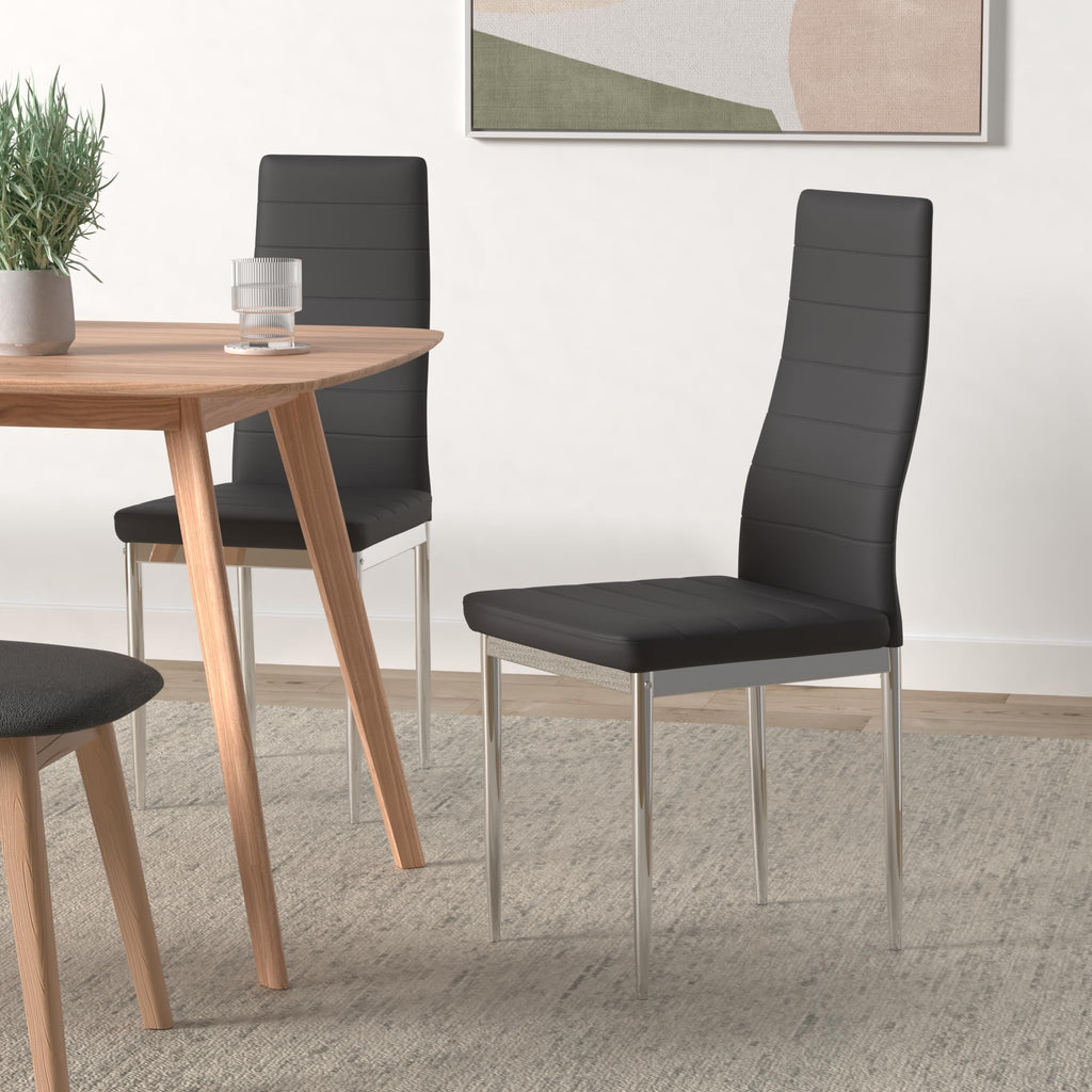 Set of 2 Black Modern Chairs L839