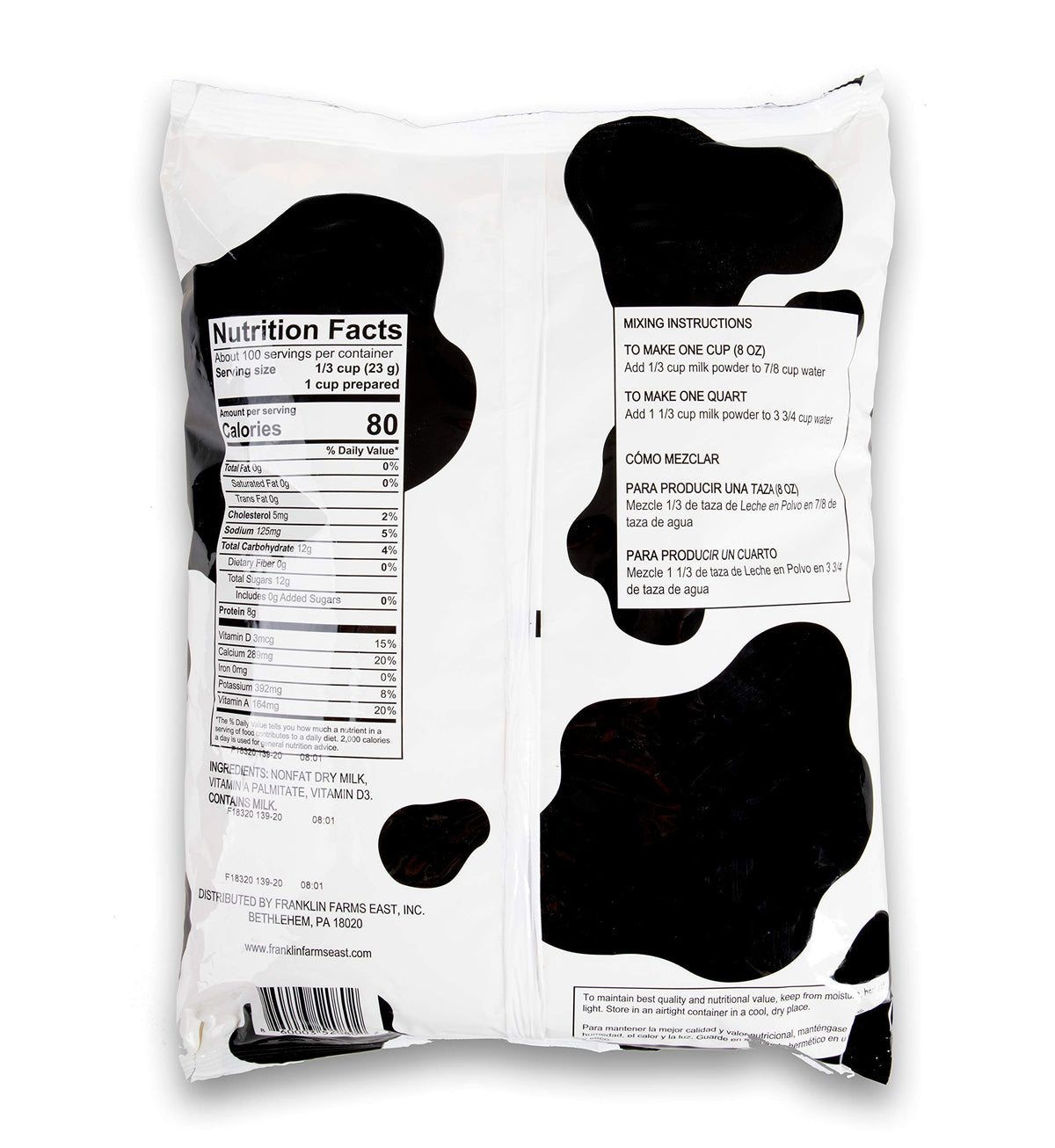 Instant Nonfat Dry Milk 5 Pound Bag I66303