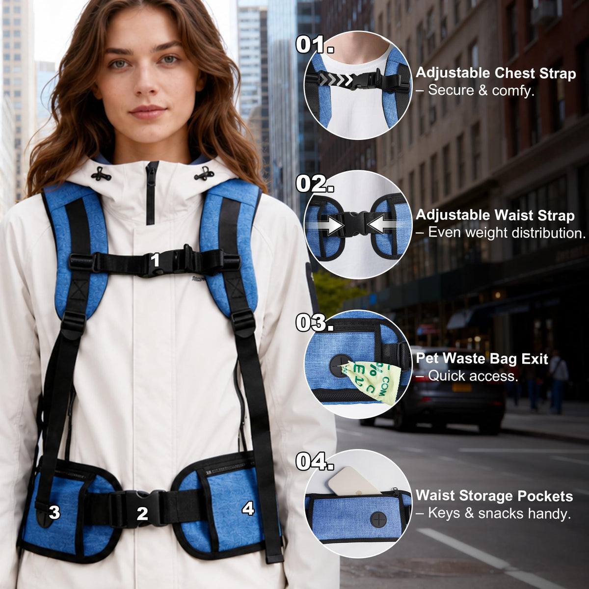 Blue Pet Carrier Backpack A60985
