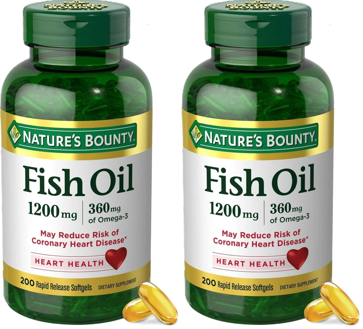 1200 Mg Omega-3 Fish Oil Softgels Pack of 2 J753430