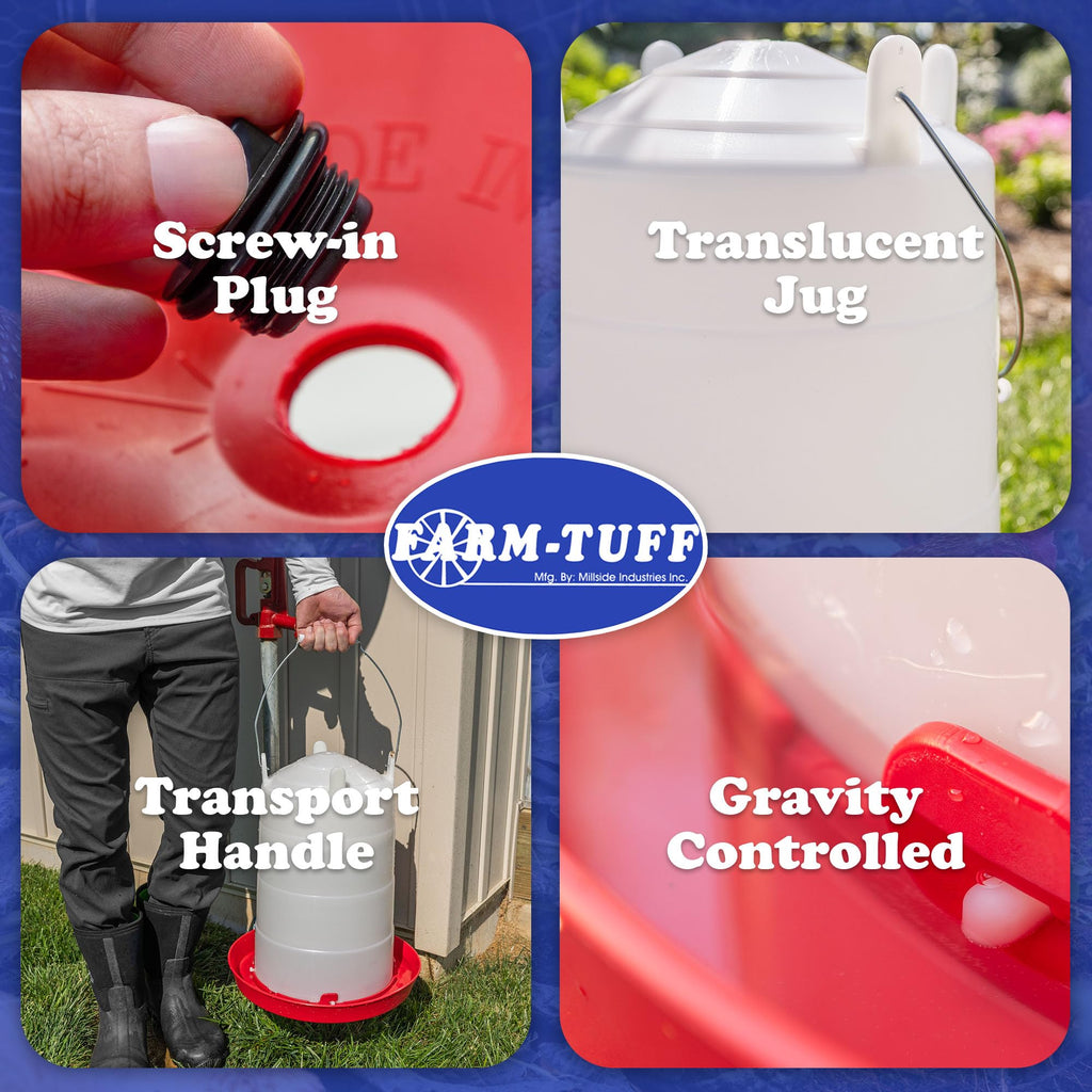 5 Gallon Plastic Poultry Waterer F5216