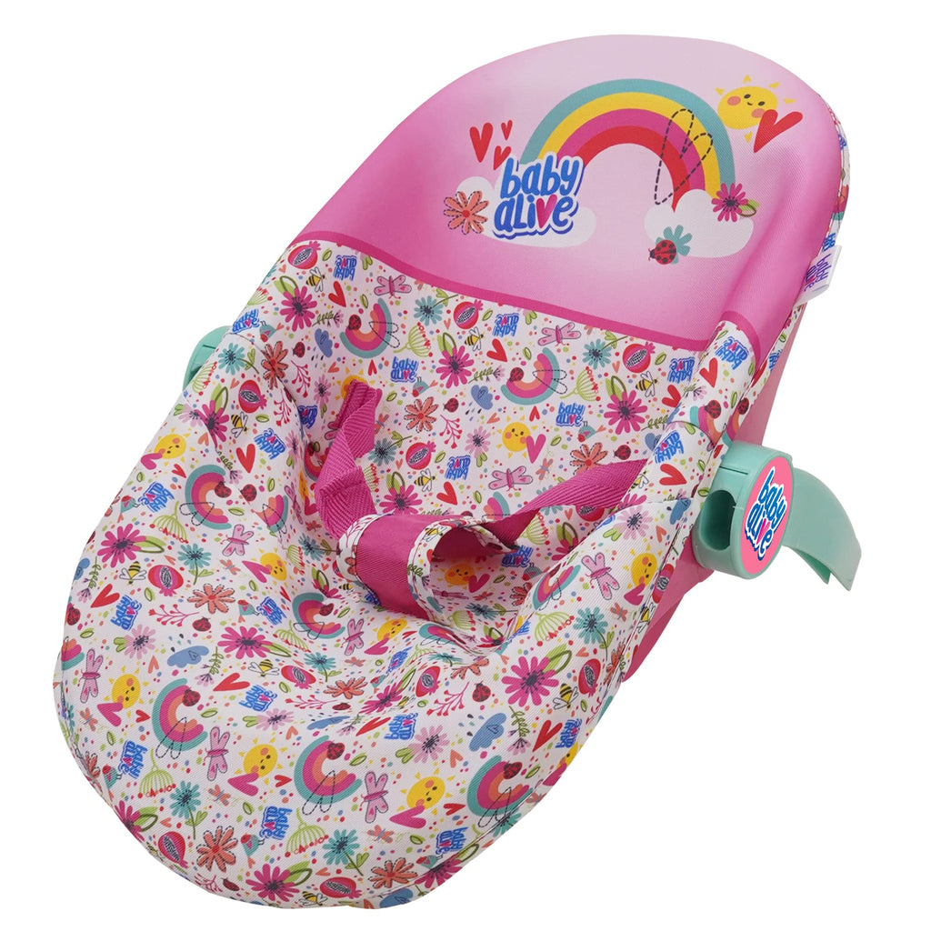 Pink & Rainbow 3-in-1 Doll Car Seat D448255
