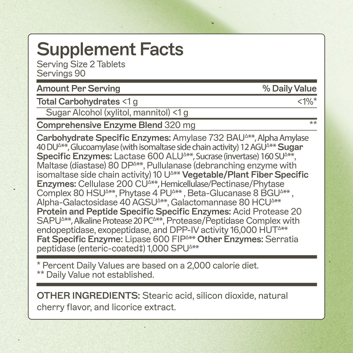 Chewable Digestive Enzymes 180 Tablets F37430