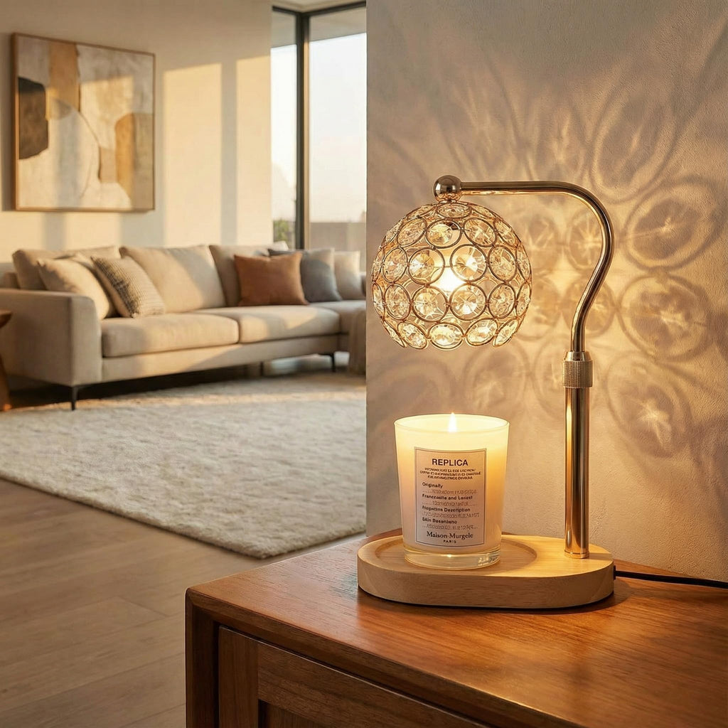 Candle Warmer Lamp with Timer & Dimmer, Adjustable Height F2386