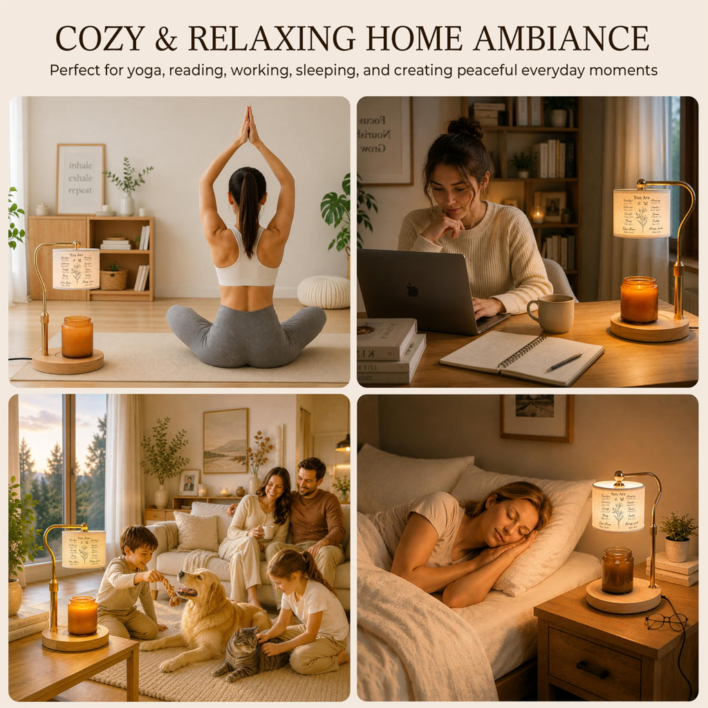Candle Warmer Lamp with Timer Dimmable Height Adjustable P104832