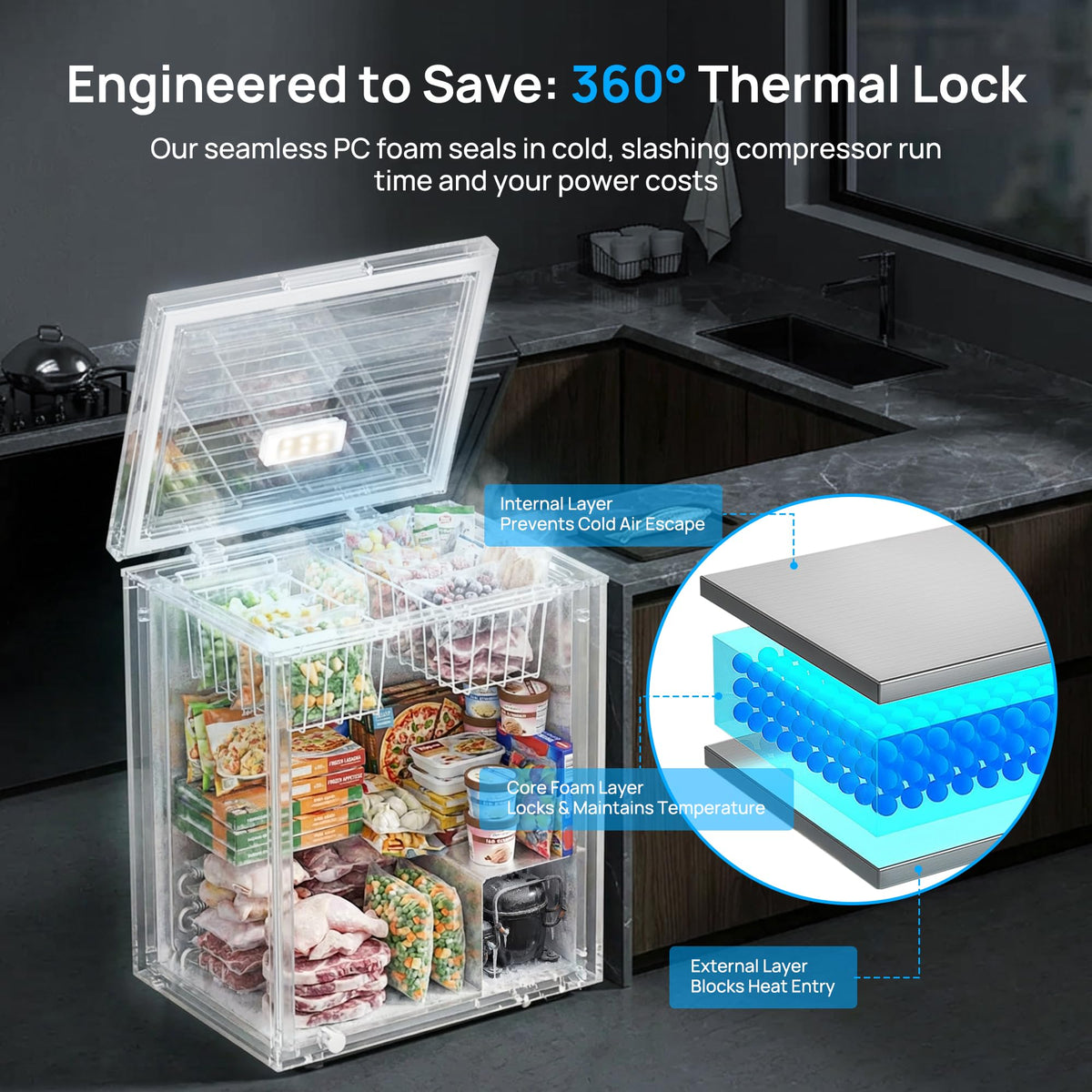 5.1 Cu.Ft Chest Freezer with 2 Removable Baskets I62656