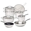 12-Piece Stainless Steel Cookware Set with Non Stick Frying Pan S602244