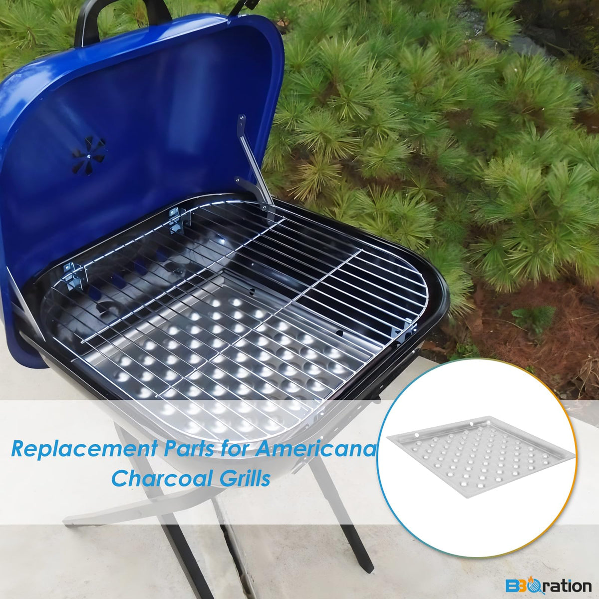 Charcoal Grill Ash Pan Replacement Parts D2412