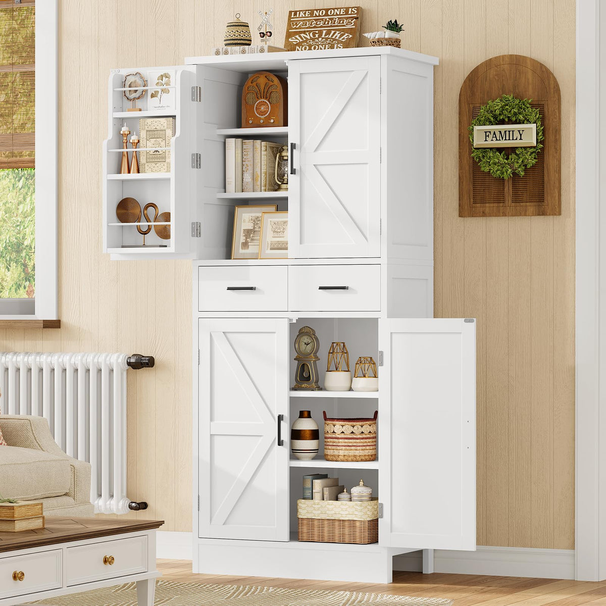 Pantry Cabinet with Barn Doors Z98471