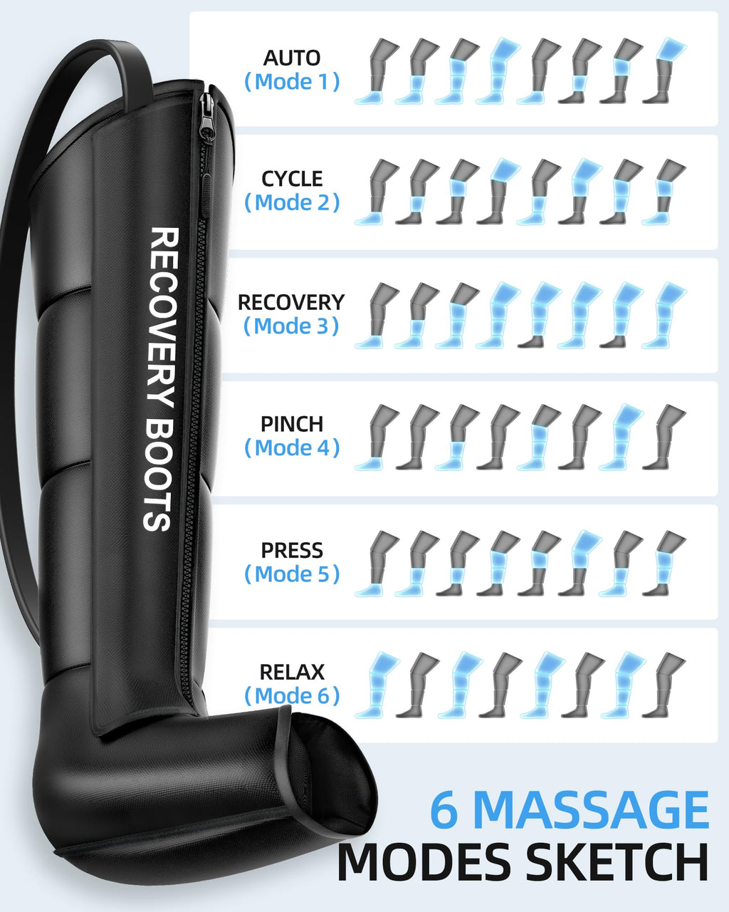Air Leg Massager with Compression Boots C410561