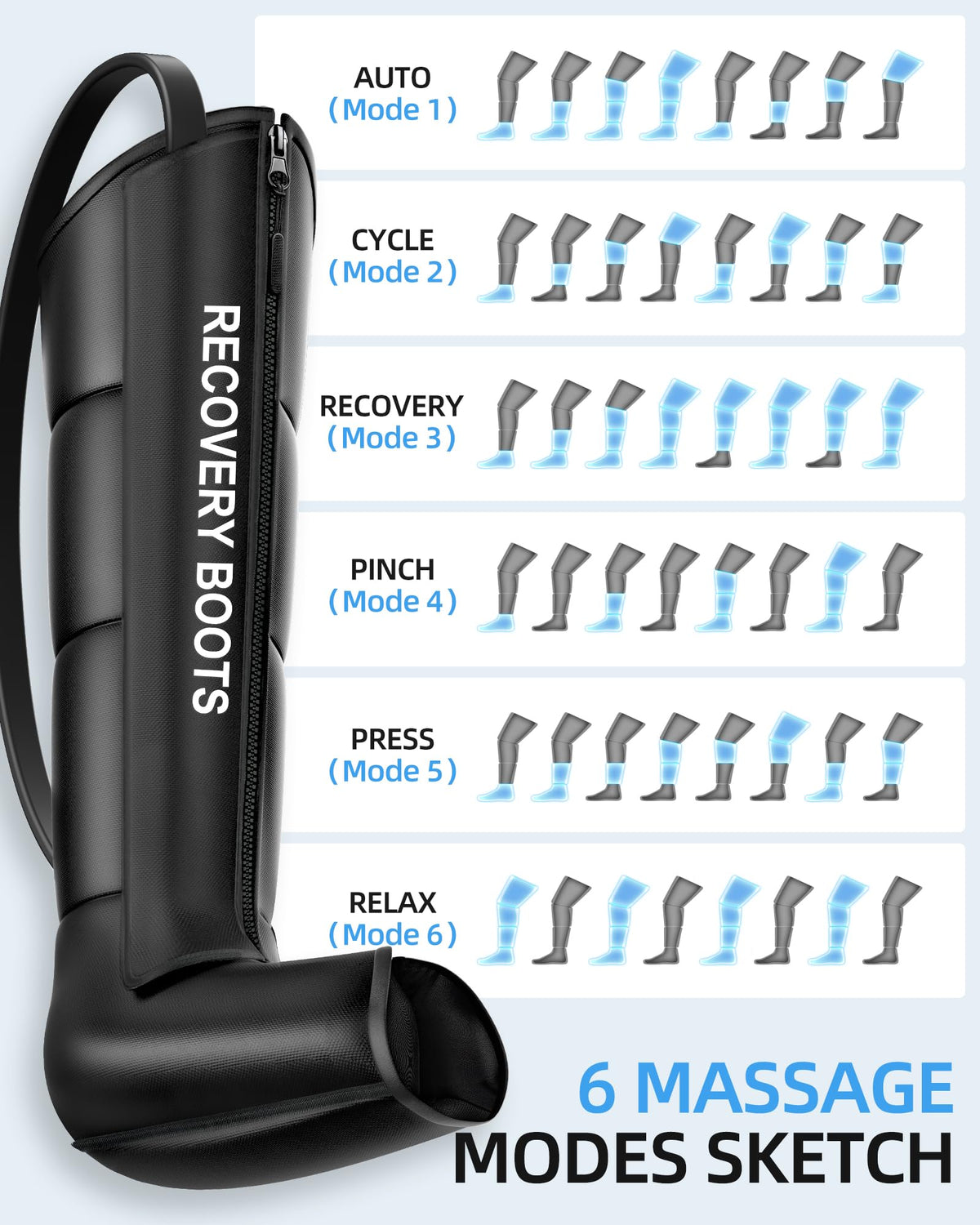 Air Leg Massager with Compression Boots C410561