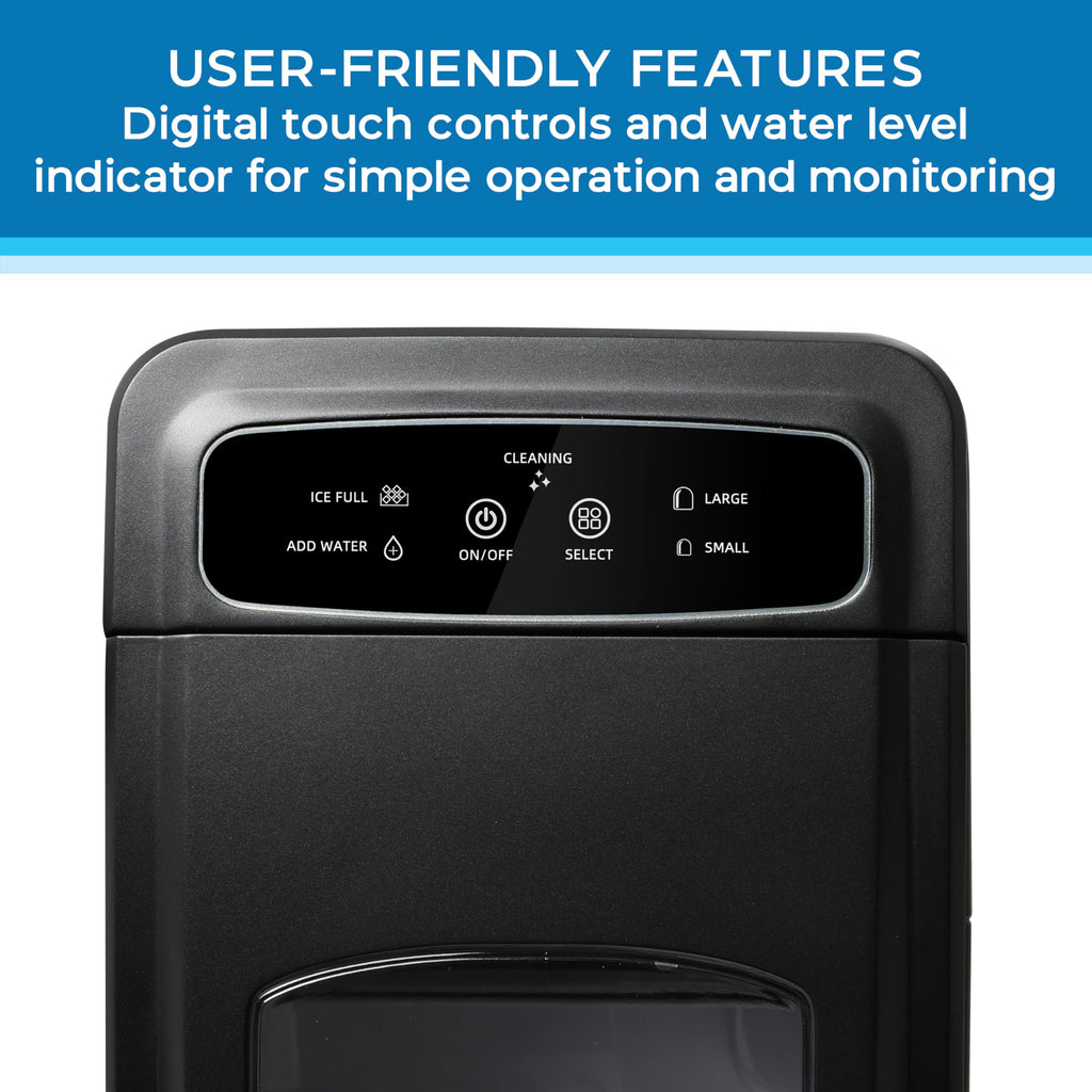 Black Countertop Ice Maker with Scoop B8191