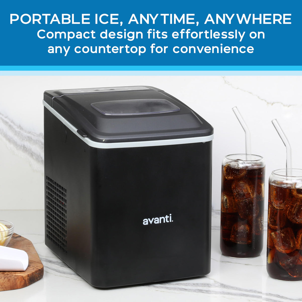 Black Countertop Ice Maker with Scoop B8191