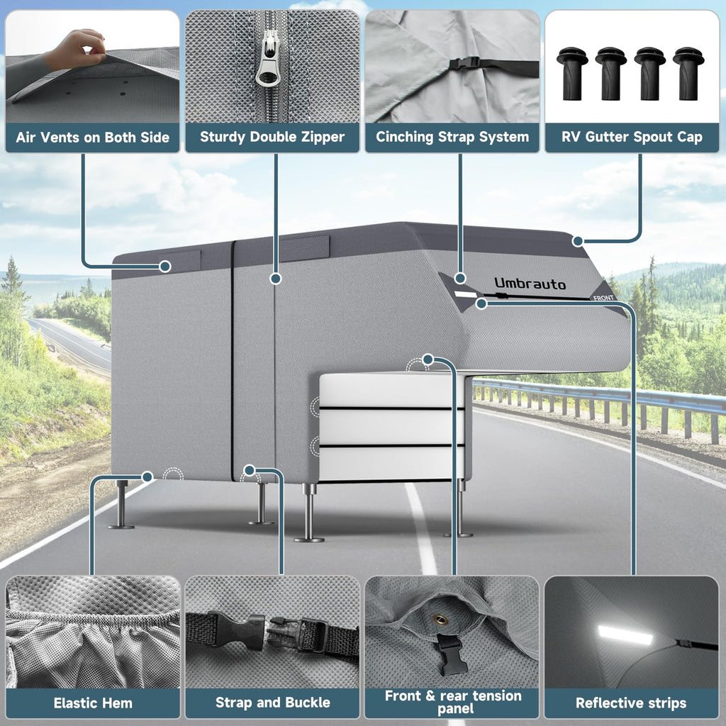 7-Layer Anti-Tear Truck Camper Cover with Gutter Cover R289487