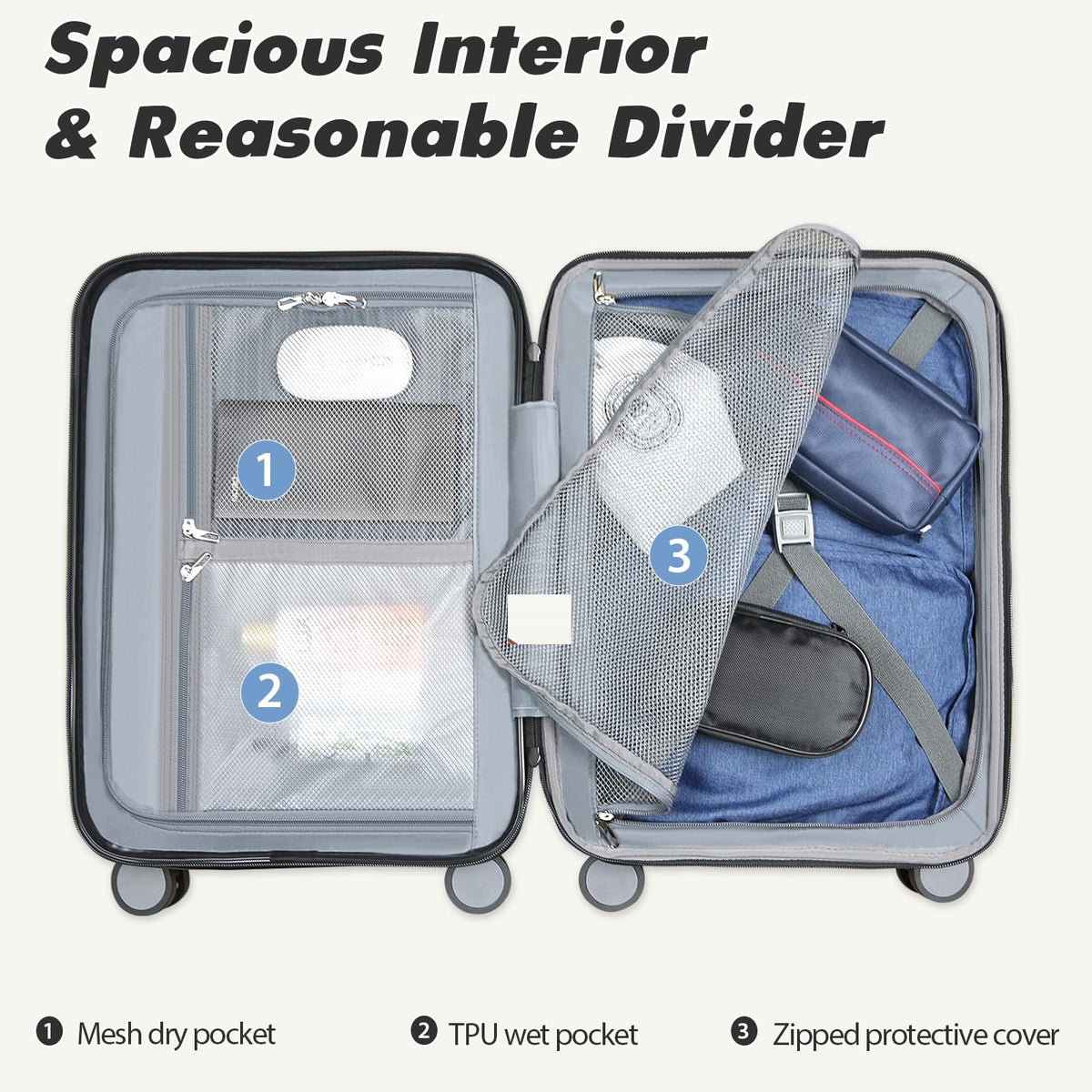 20" Expandable Hardshell Spinner Carry-On with TSA Lock Y963