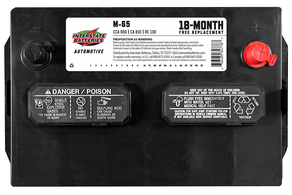Group 65 12V 650 CCA Automotive Battery I710